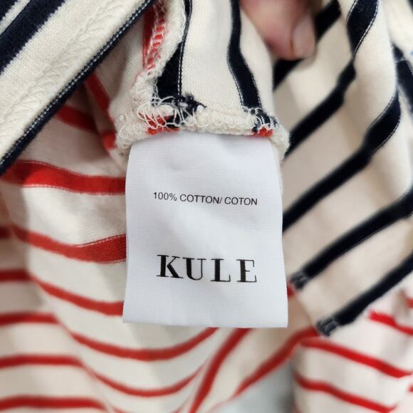 Kule Wavemade Stripe Organic Cotton Long Sleeve Tee Poppy, S - Picture 11 of 12